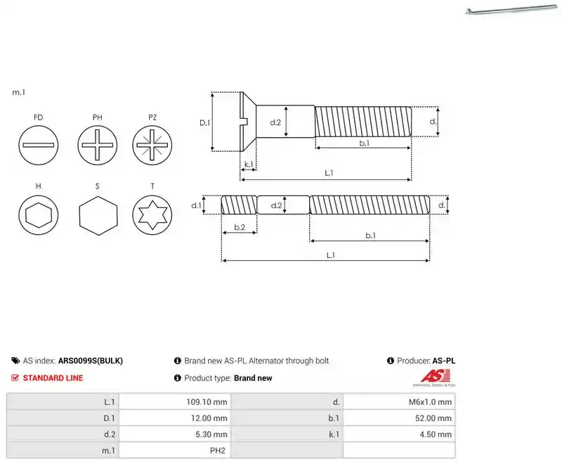 AS-PL ARS0099S(BULK)