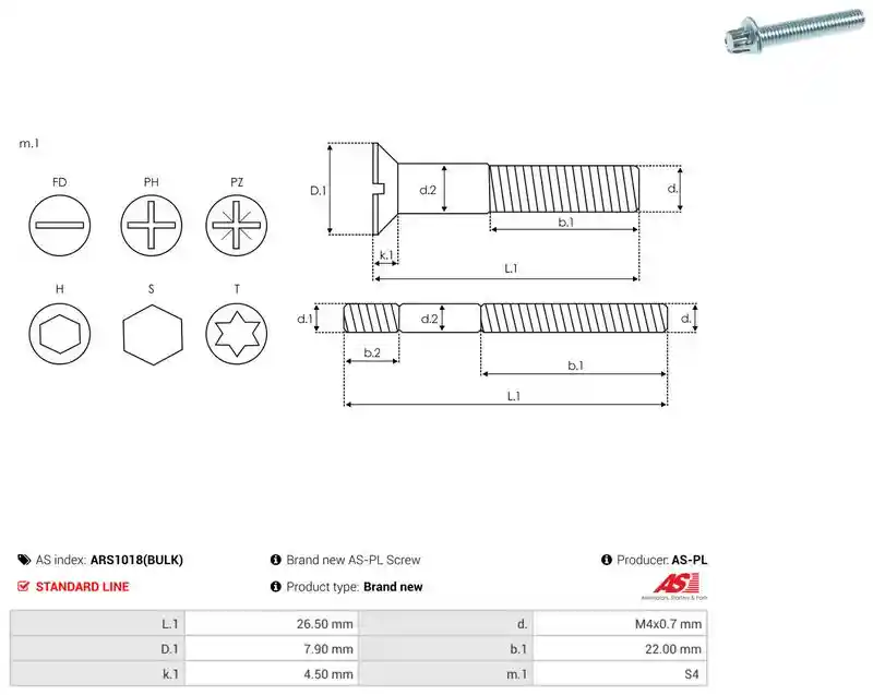 AS-PL ARS1018(BULK)