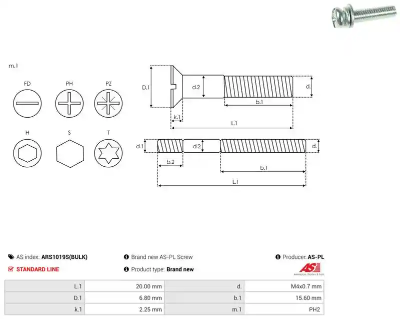 AS-PL ARS1019S(BULK)