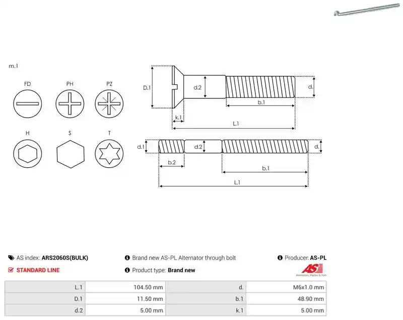 AS-PL ARS2060S(BULK)
