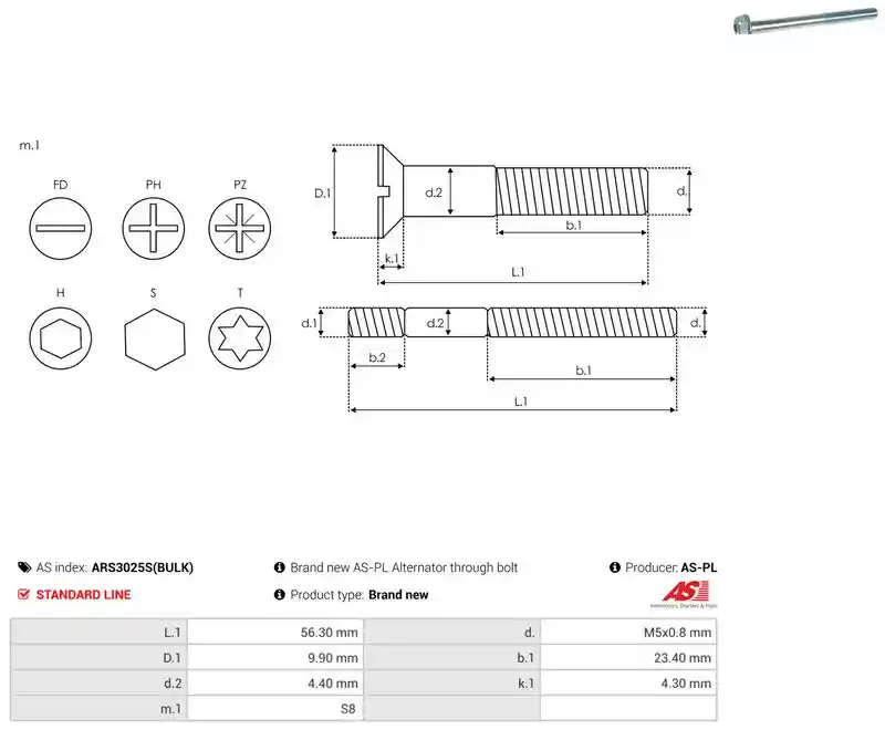 AS-PL ARS3025S(BULK)