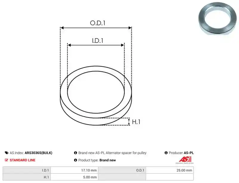 AS-PL ARS3036S(BULK)