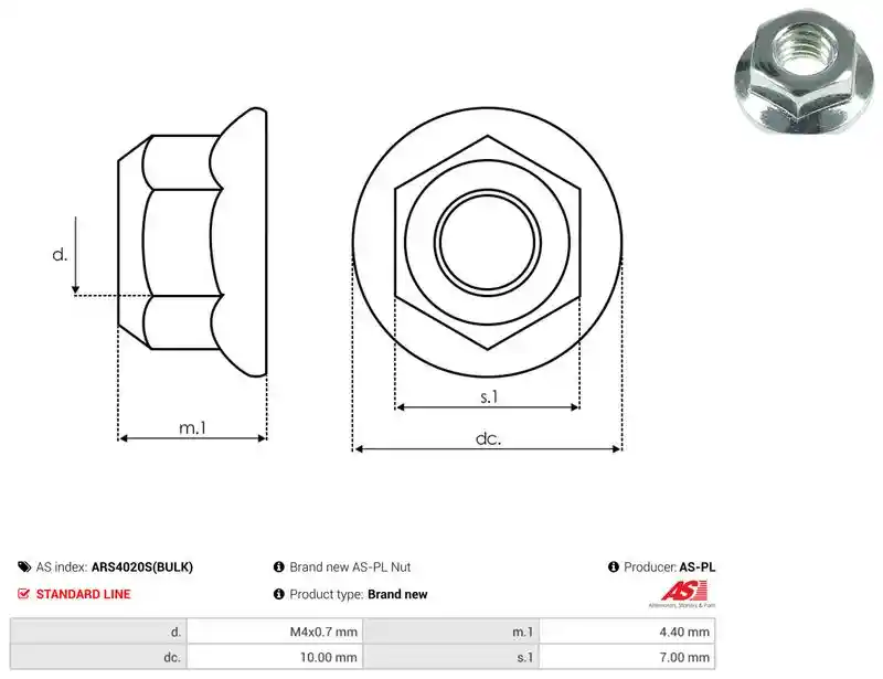 AS-PL ARS4020S(BULK)