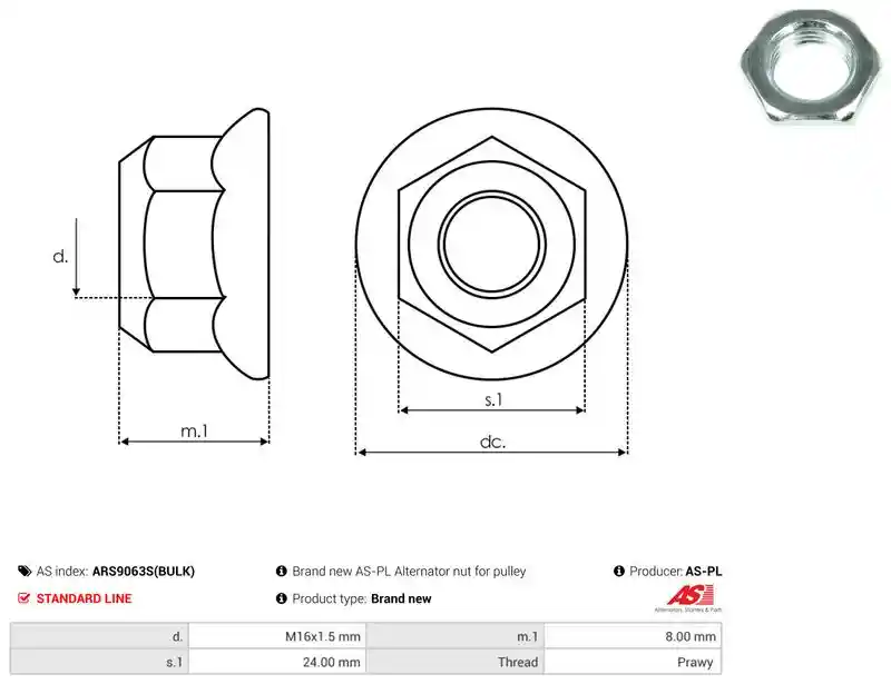 AS-PL ARS9063S(BULK)