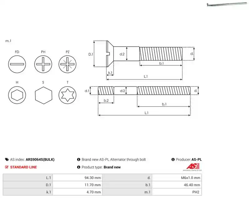 AS-PL ARS9064S(BULK)