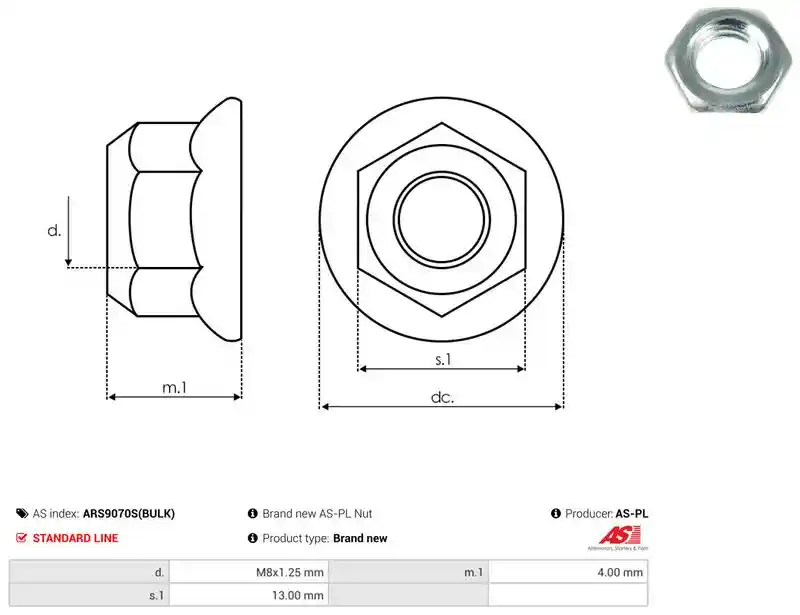 AS-PL ARS9070S(BULK)