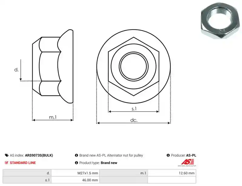 AS-PL ARS9073S(BULK)
