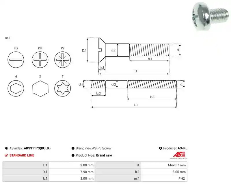 AS-PL ARS9117S(BULK)