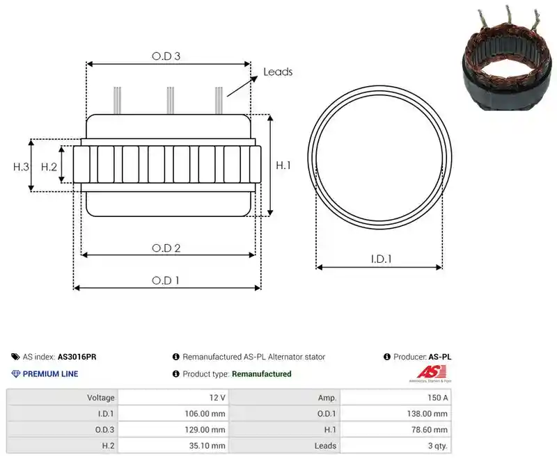 AS-PL AS3016PR