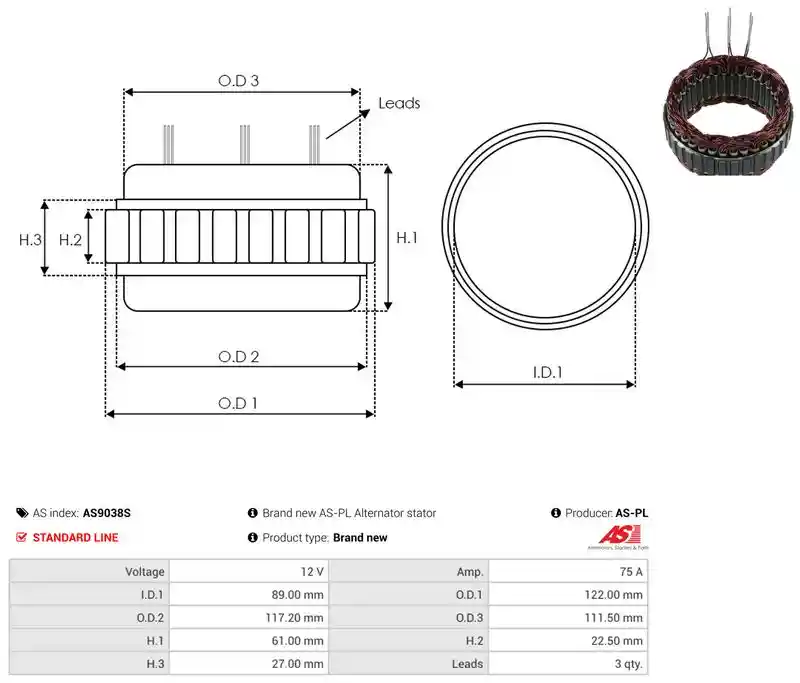 AS-PL AS9038S