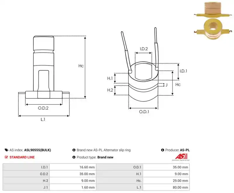 AS-PL ASL9055S(BULK)