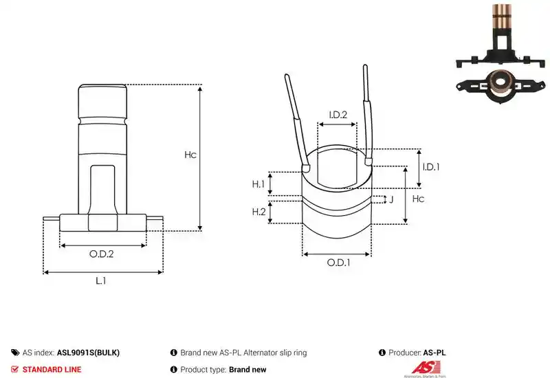 AS-PL ASL9091S(BULK)