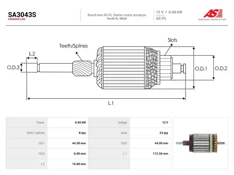 AS-PL SA3043S