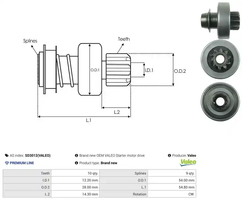 AS-PL SD3012(VALEO)