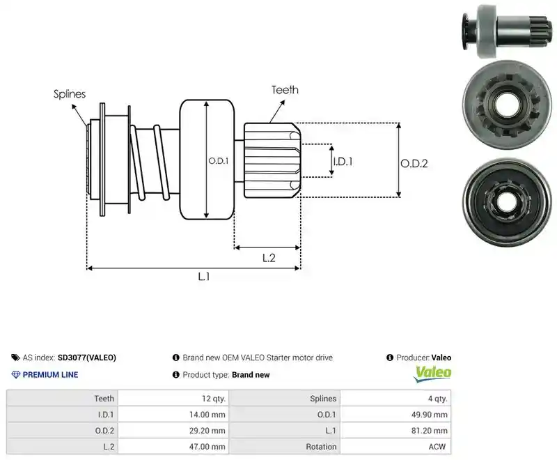 AS-PL SD3077(VALEO)