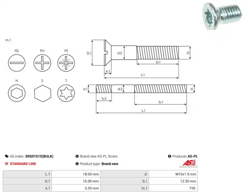 AS-PL SRS0151S(BULK)