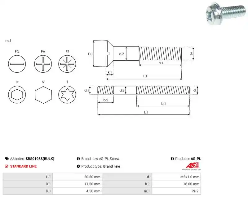 AS-PL SRS0198S(BULK)