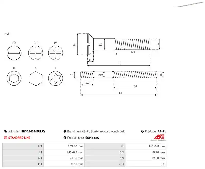 AS-PL SRS0243S(BULK)