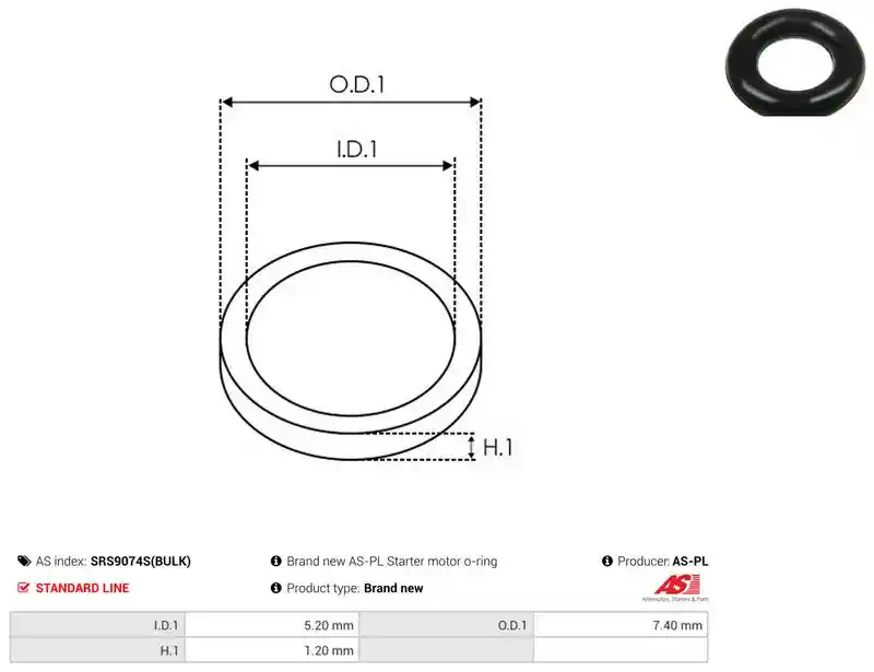 AS-PL SRS9074S(BULK)