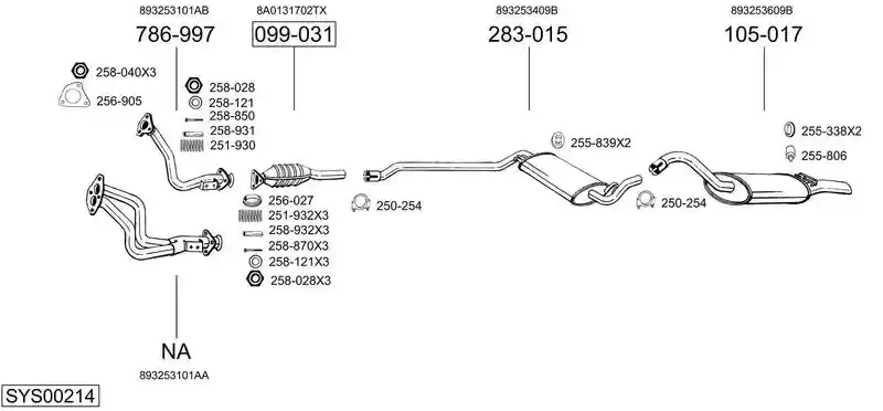 BOSAL SYS00214