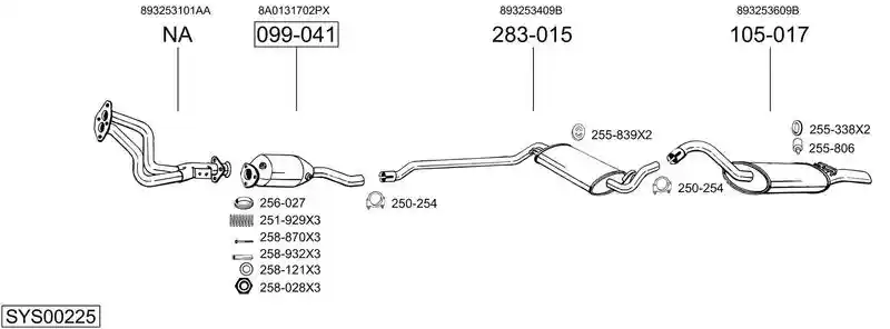 BOSAL SYS00225