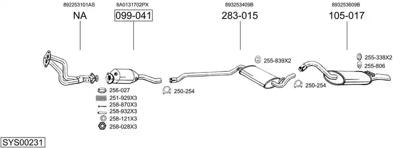 BOSAL SYS00231