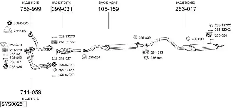 BOSAL SYS00251