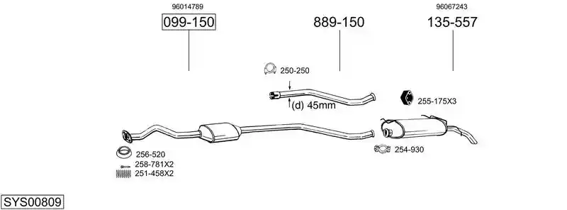 BOSAL SYS00809