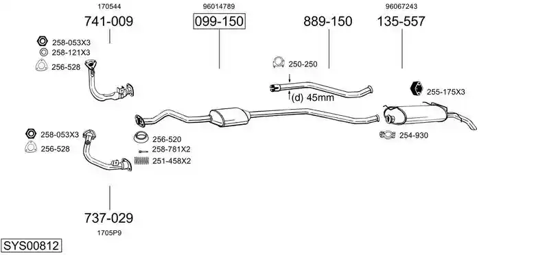 BOSAL SYS00812