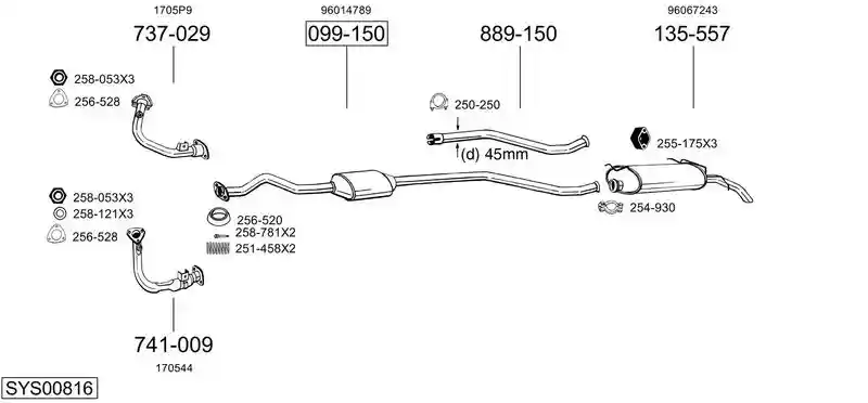 BOSAL SYS00816