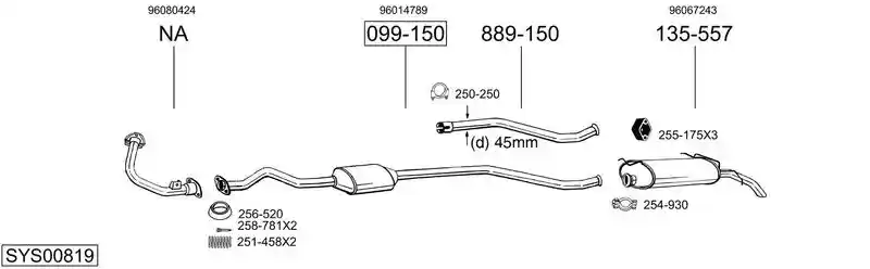 BOSAL SYS00819