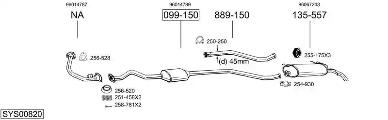 BOSAL SYS00820