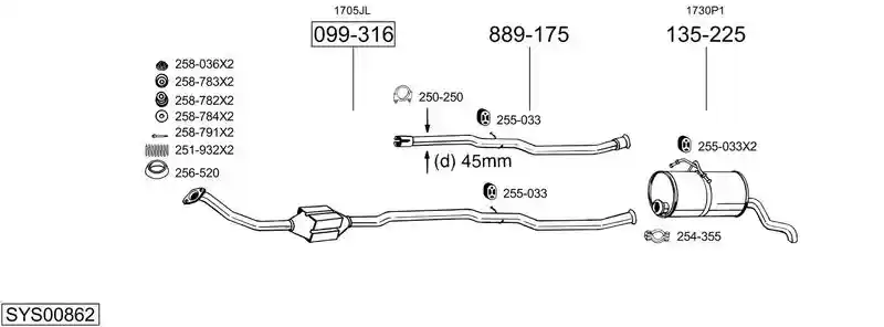 BOSAL SYS00862