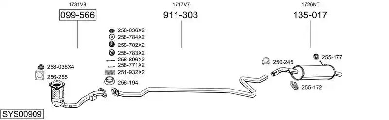BOSAL SYS00909