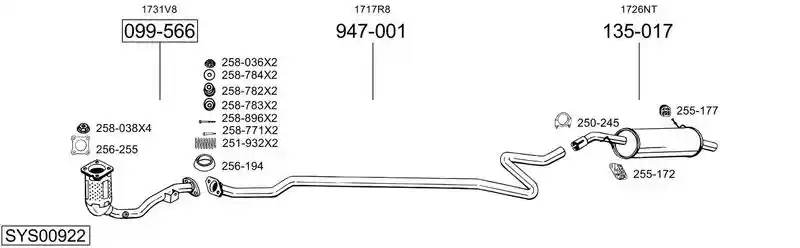 BOSAL SYS00922