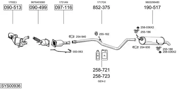 BOSAL SYS00936