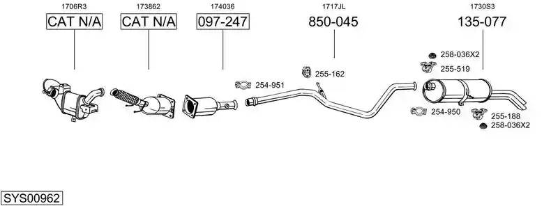 BOSAL SYS00962