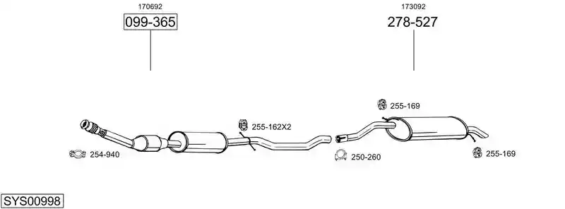 BOSAL SYS00998
