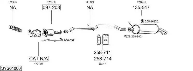 BOSAL SYS01000