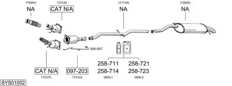 BOSAL SYS01002