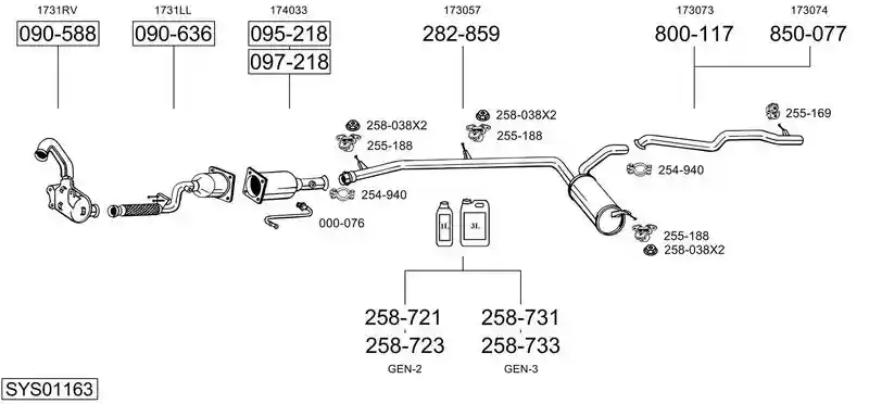 BOSAL SYS01163