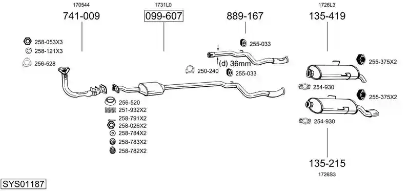 BOSAL SYS01187