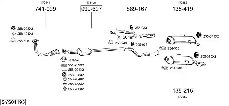 BOSAL SYS01193