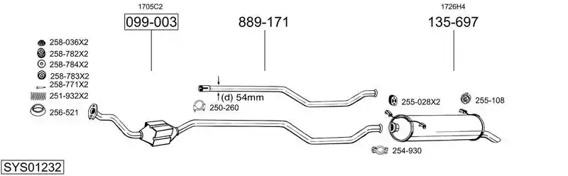 BOSAL SYS01232