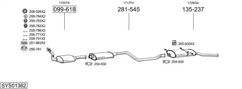 BOSAL SYS01362