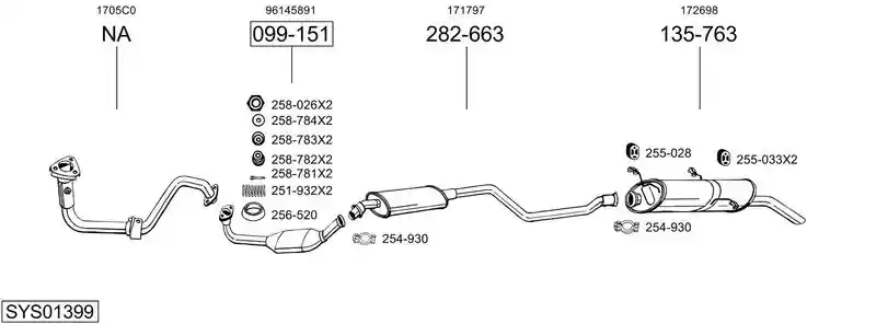 BOSAL SYS01399