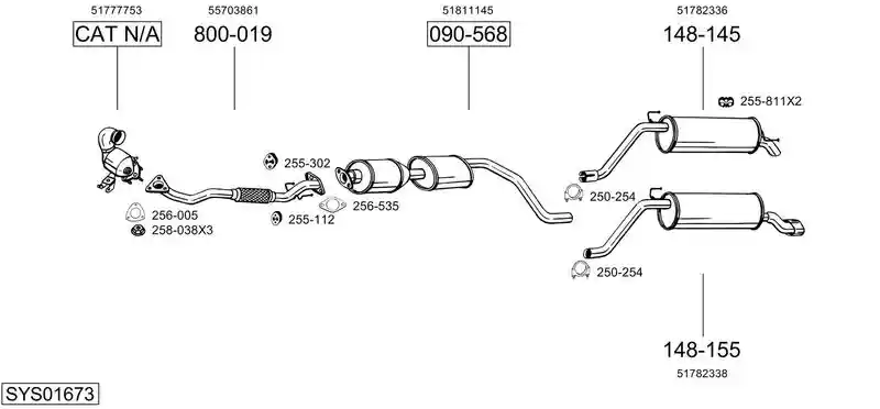 BOSAL SYS01673 BOSAL SYS01673