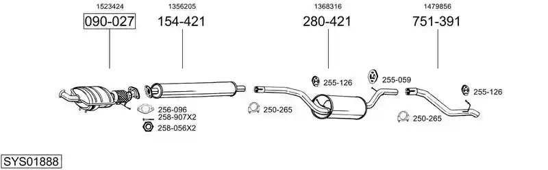 BOSAL SYS01888