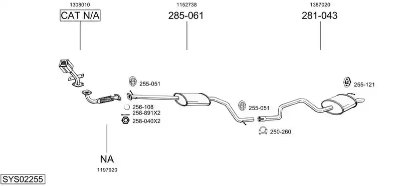 BOSAL SYS02255