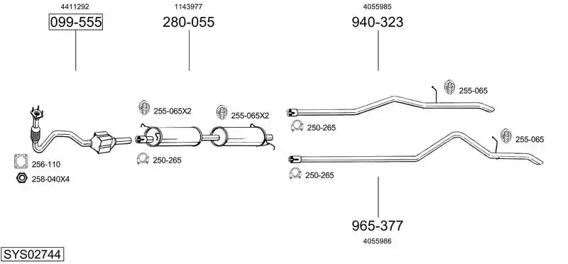 BOSAL SYS02744
